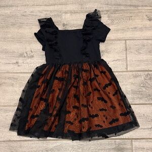 Girls 5T Black and Orange Bat Dress by Cat & Jack